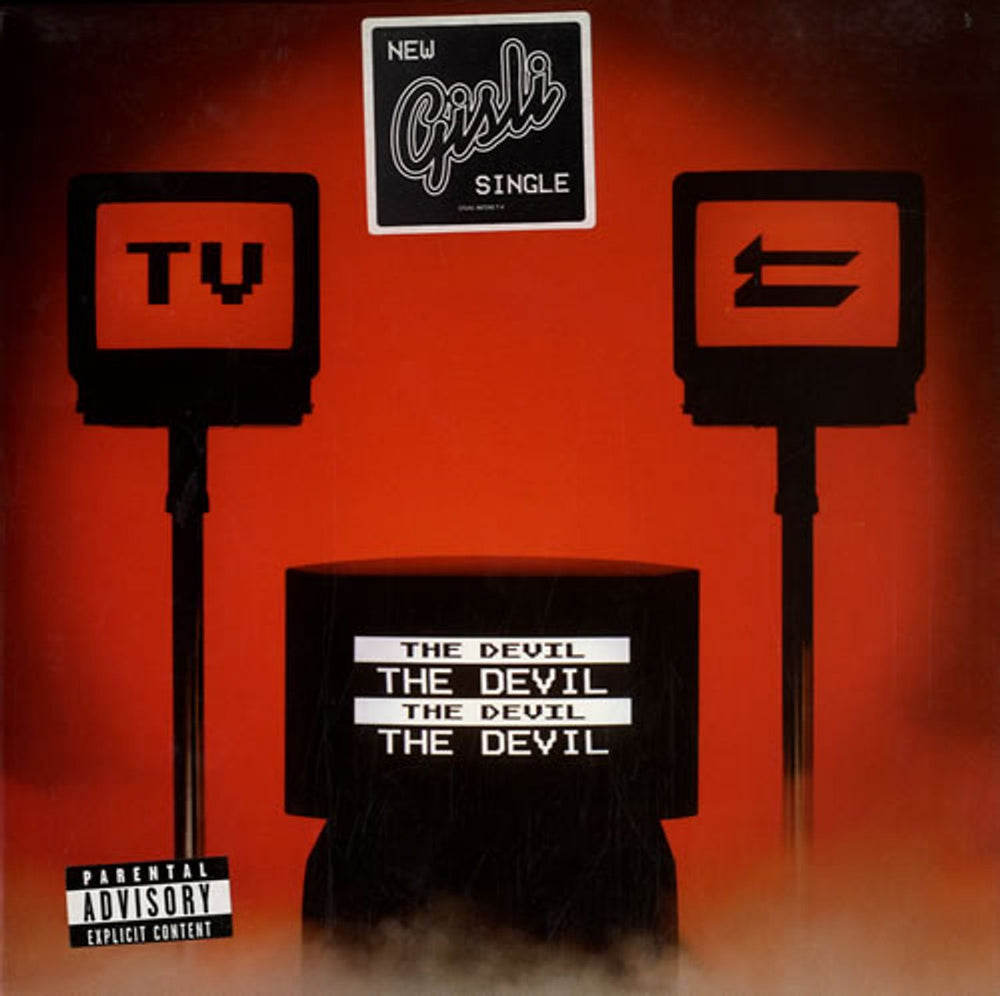 Gisli TV=The Devil - Red Vinyl UK 7" vinyl single (7 inch record / 45) EM649