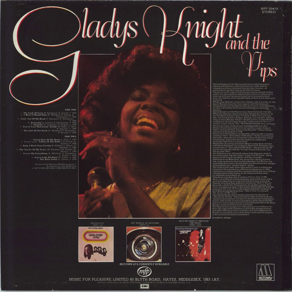 Gladys Knight & The Pips The Look Of Love UK vinyl LP album (LP record)