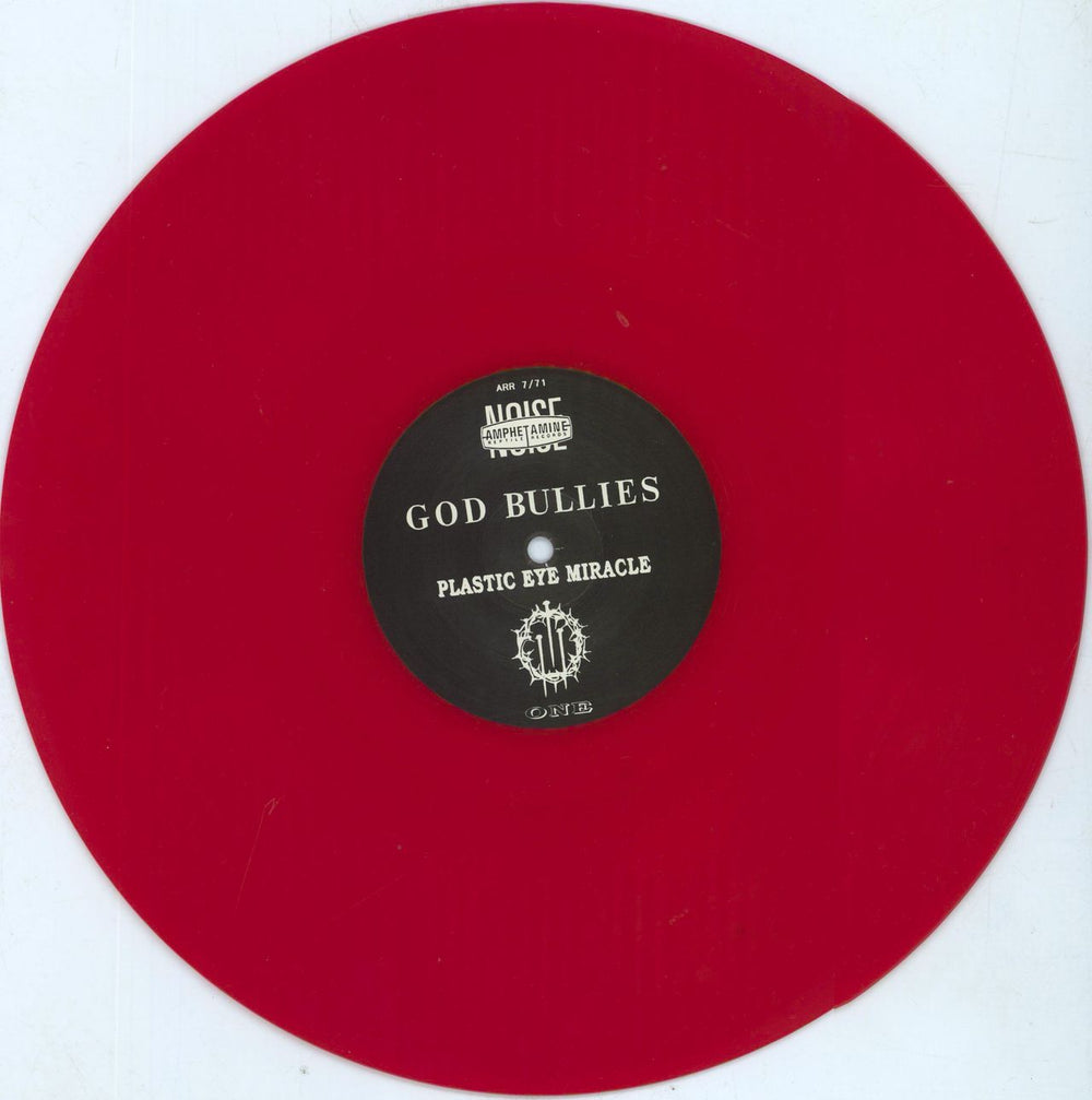 God Bullies Plastic Eye Miracle - Red Vinyl German vinyl LP album (LP record) G0JLPPL815654