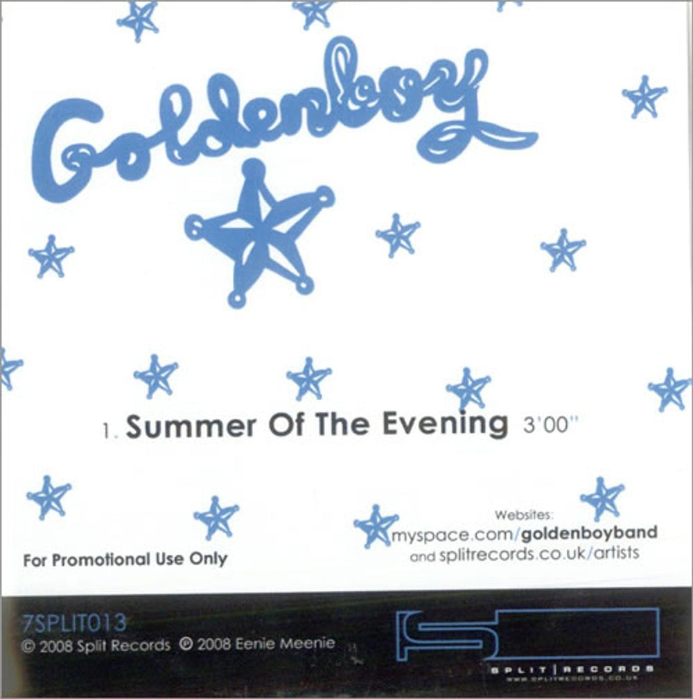 Goldenboy Summer Of The Evening UK Promo CD-R acetate cd-r acetate