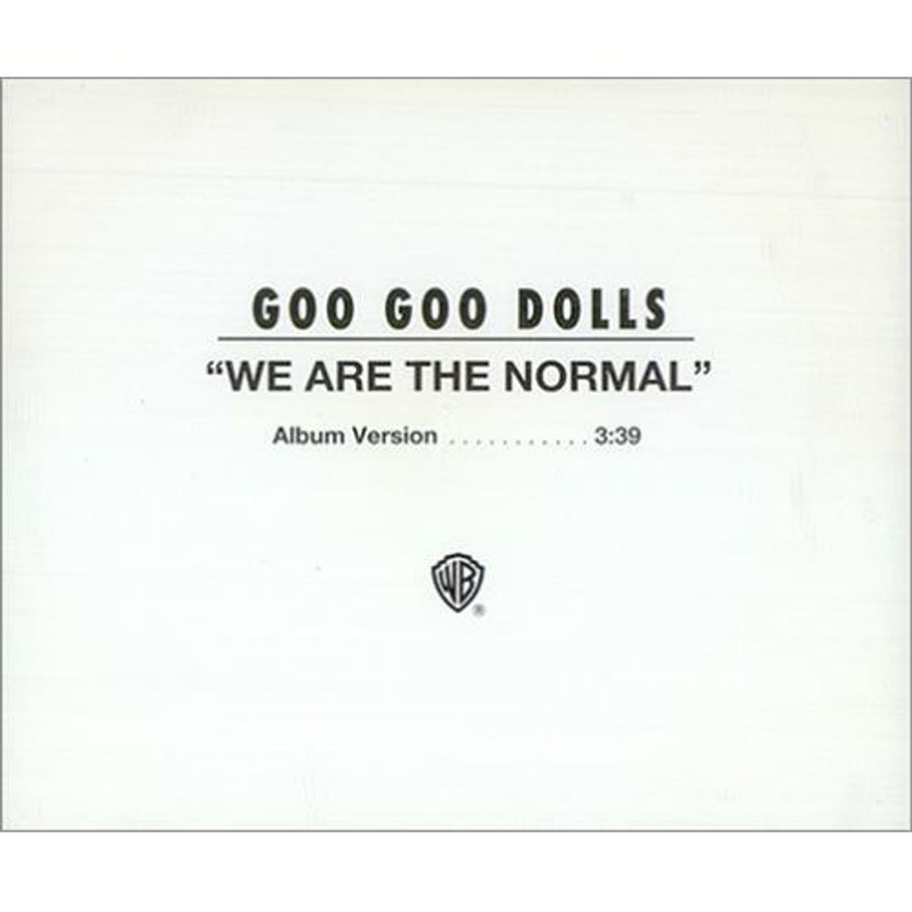 Goo Goo Dolls We Are The Normal US Promo CD single (CD5 / 5") PRO-CD-6043