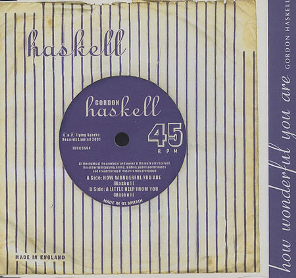 Gordon Haskell How Wonderful You Are UK CD single (CD5 / 5") TDBCDS04