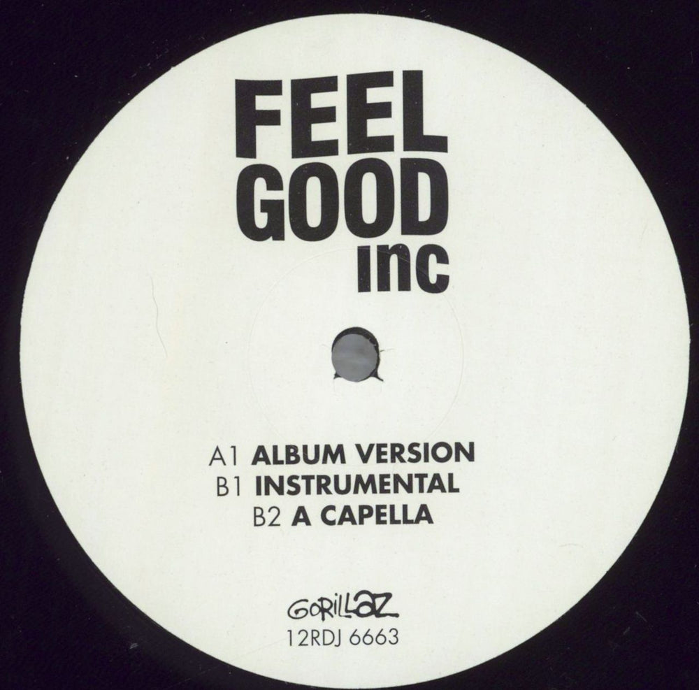 Gorillaz Feel Good Inc + PR UK Promo 12" vinyl single (12 inch record / Maxi-single) 12RDJ6663