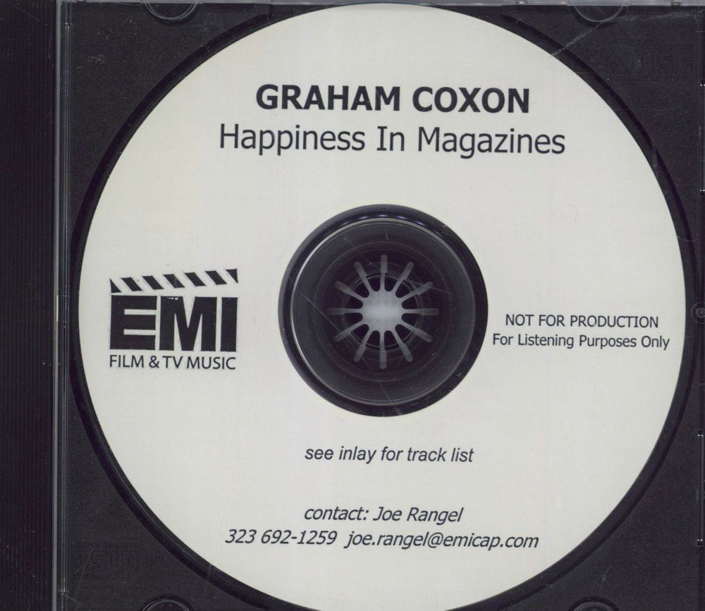 Graham Coxon Hapiness In Magazines US CD-R acetate CDR