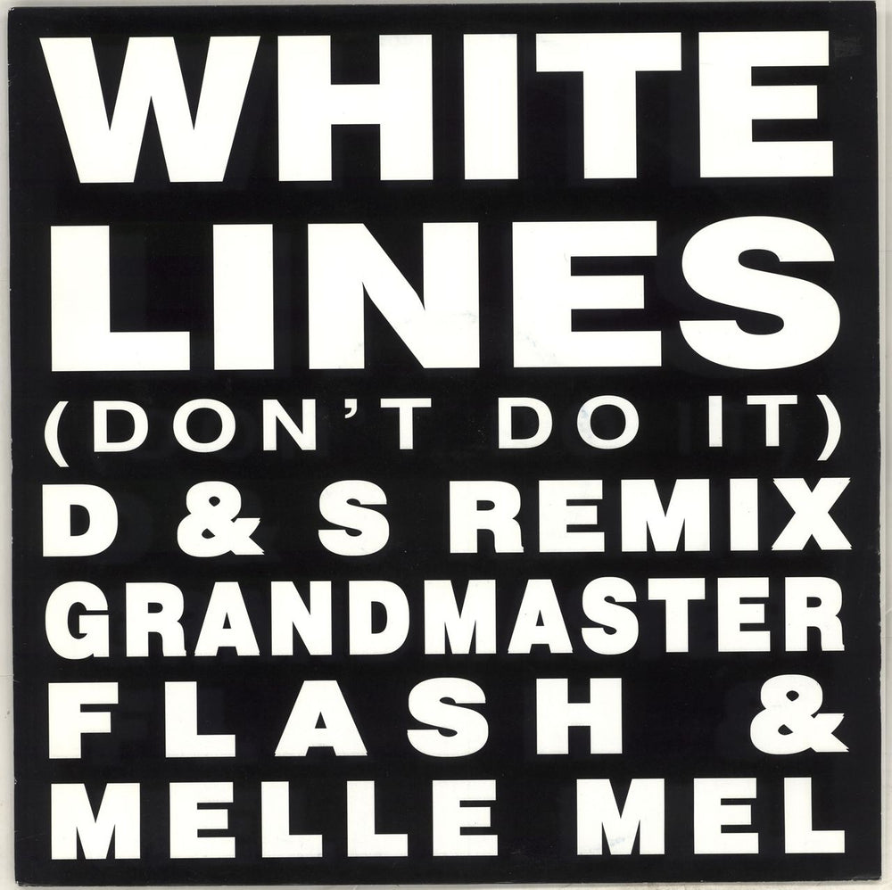 Grandmaster Flash White Lines UK 12" vinyl single (12 inch record / Maxi-single) WGAF12103