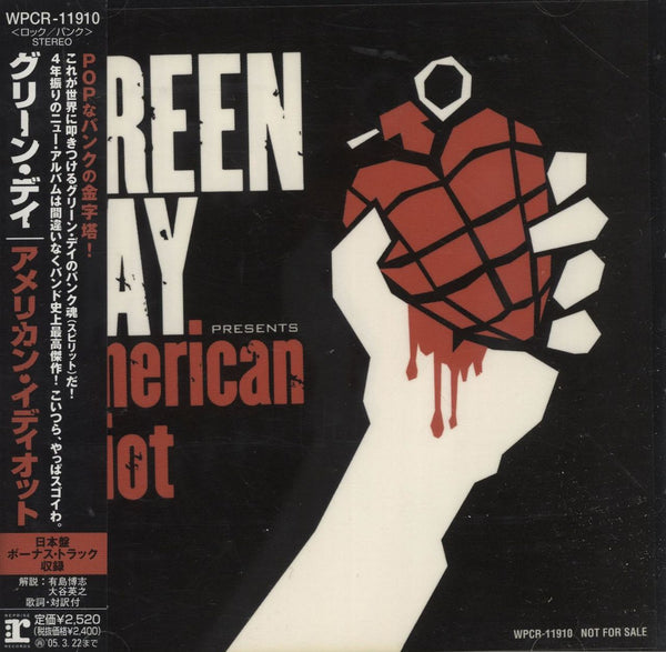 Green Day American Idiot Japanese Promo CD album — RareVinyl