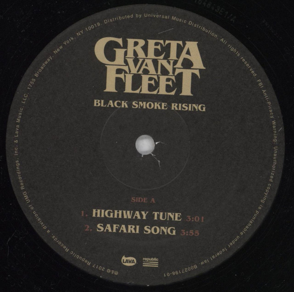 Greta Van Fleet Black Smoke Rising EP US 12" vinyl single (12 inch record / Maxi-single) Q3L12BL825227