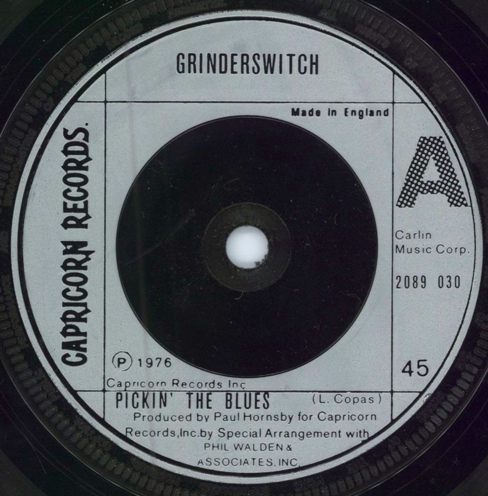 Grinderswitch Pickin' The Blues UK 7" vinyl single (7 inch record / 45) 2089030