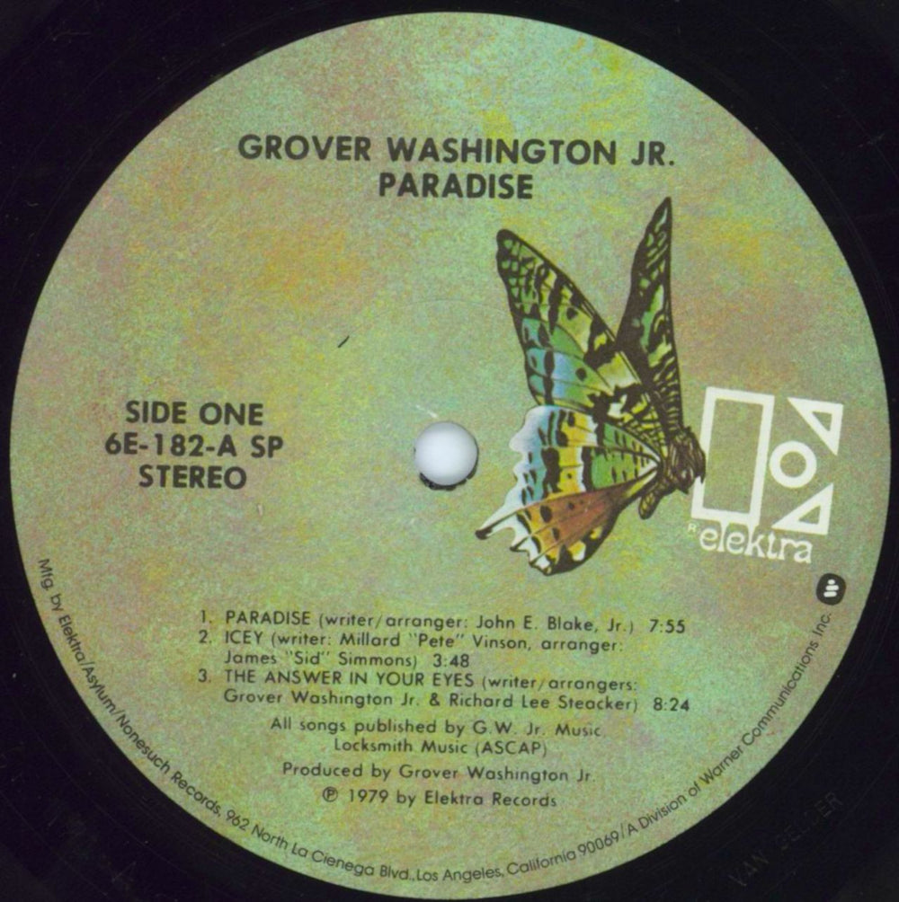 Grover Washington Paradise US vinyl LP album (LP record) GWJLPPA804311