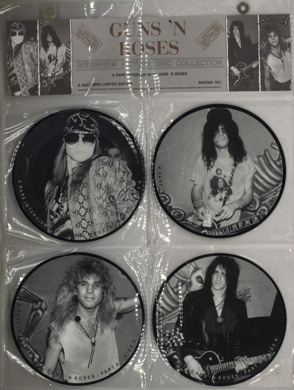 Guns N Roses Interview Picture Disc Collection UK 7" vinyl picture disc (7 inch picture disc single) BAKPAK1011