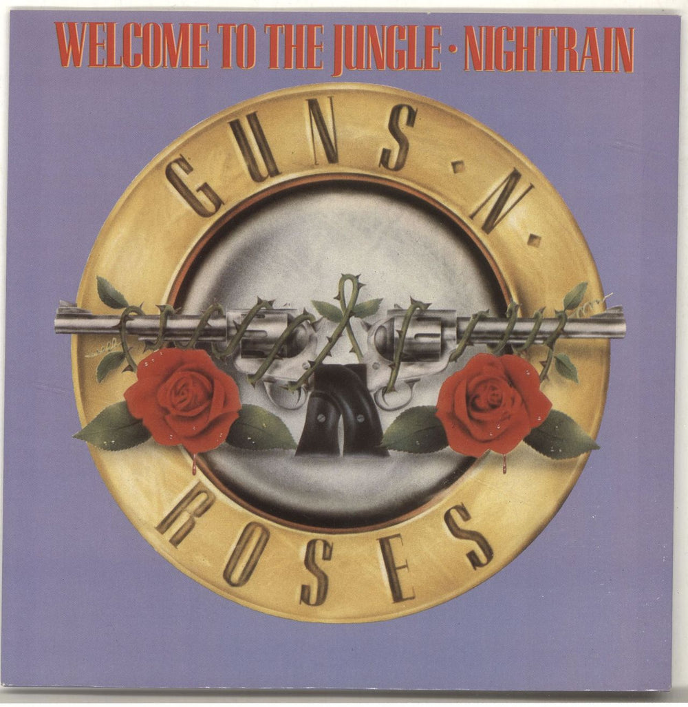 Guns N Roses Welcome To The Jungle - Lilac p/s UK 7" vinyl single (7 inch record / 45) GEF47