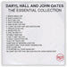 Hall & Oates The Essential Collection UK Promo CD-R acetate CD ACETATE