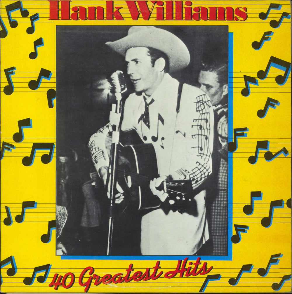 Hank Williams 40 Greatest Hits - red label UK 2-LP vinyl record set (Double LP Album) 2683071