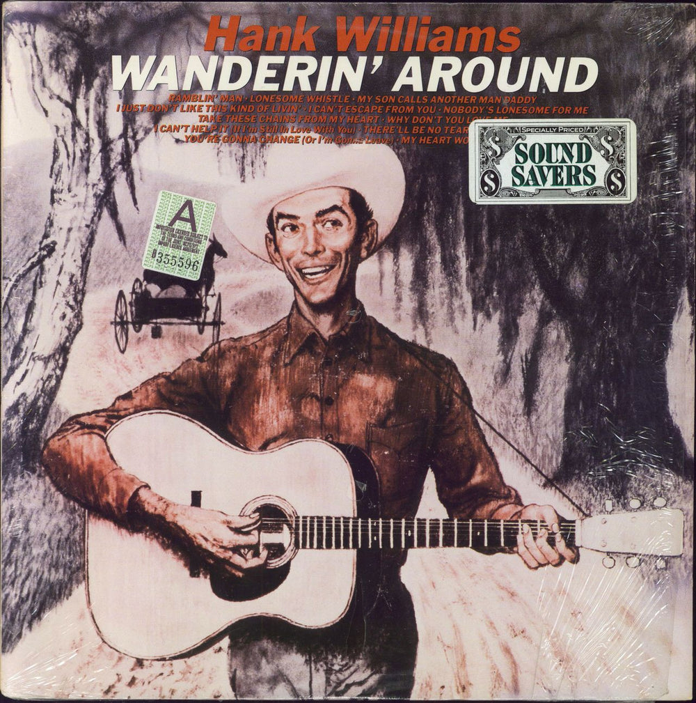 Hank Williams Wanderin' Around US vinyl LP album (LP record) 4228330721Y1