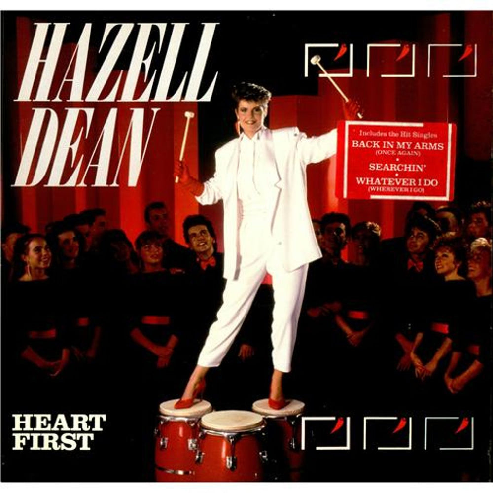 Hazell Dean Heart First - hype sticker UK vinyl LP album (LP record) DEAN1