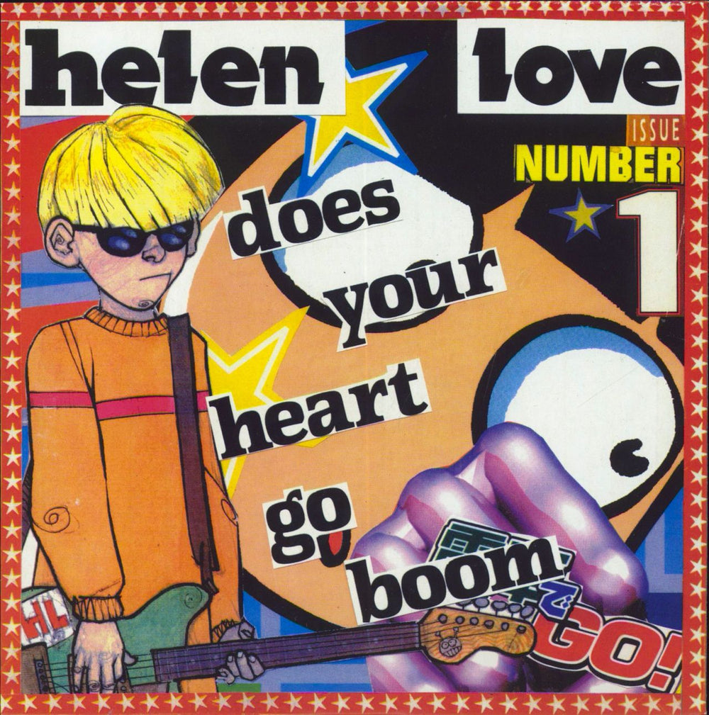 Helen Love Does Your Heart Go Boom - Pink UK 7" vinyl single (7 inch record / 45) CHE72