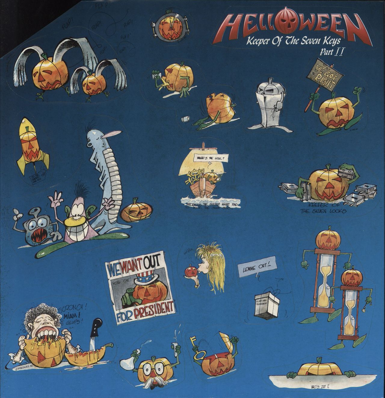 Helloween Keeper Of The Seven Keys Part 2 + stickers German