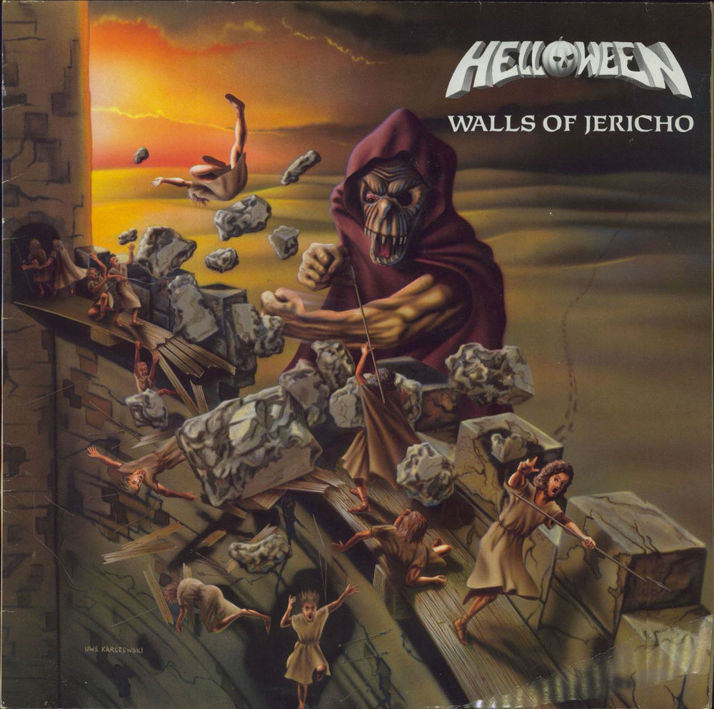 Helloween Walls Of Jericho - EX German vinyl LP album (LP record) N0032