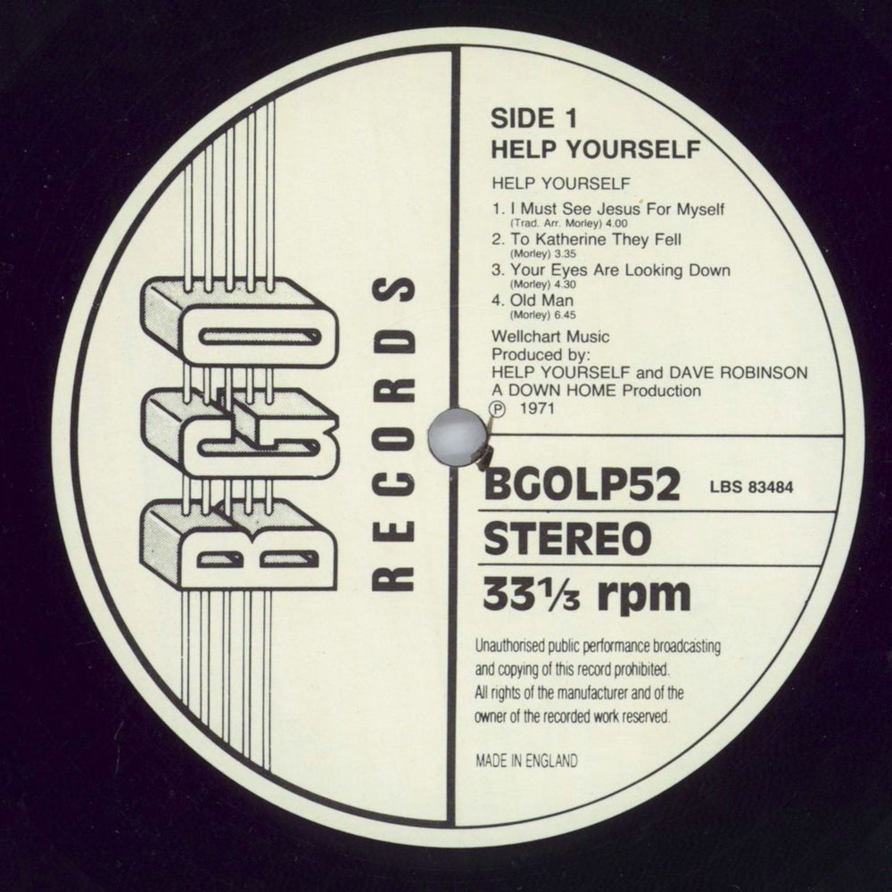 Help Yourself Help Yourself -  90s Reissue UK vinyl LP album (LP record) HPFLPHE820067