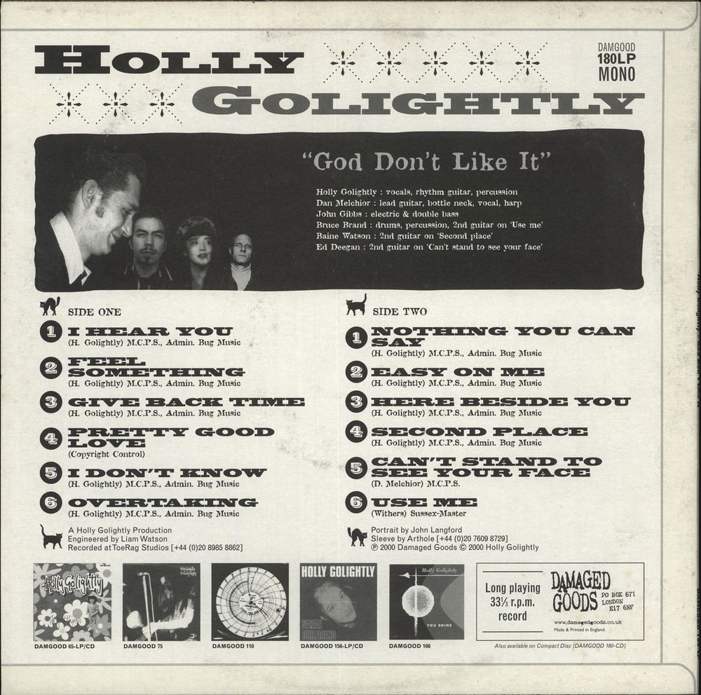 Holly Golightly God Don't Like It UK vinyl LP album (LP record)