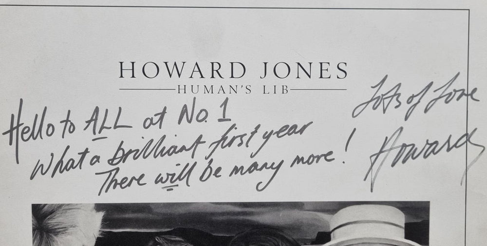 Howard Jones Human's Lib - Autographed UK vinyl LP album (LP record) HOWLPHU576360