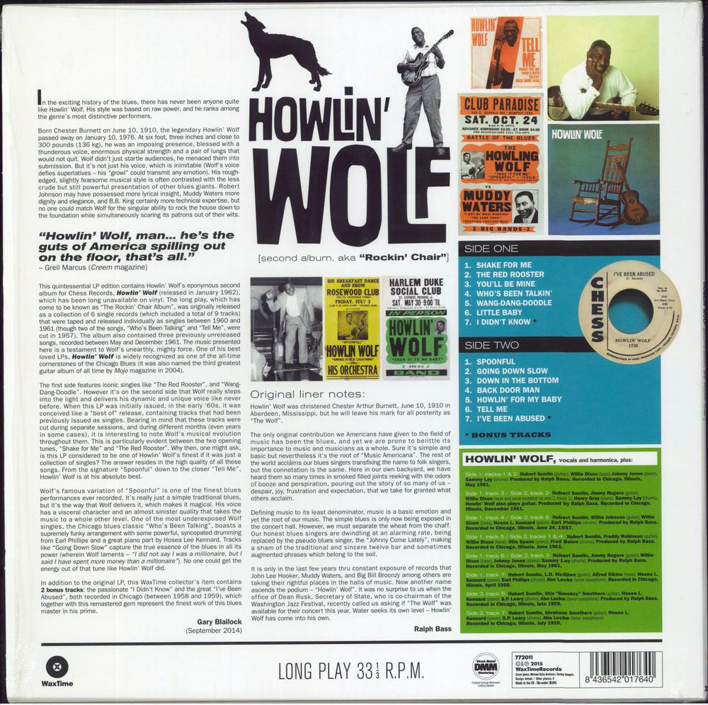 Howlin' Wolf Howlin' Wolf UK vinyl LP album (LP record) 8436542017640