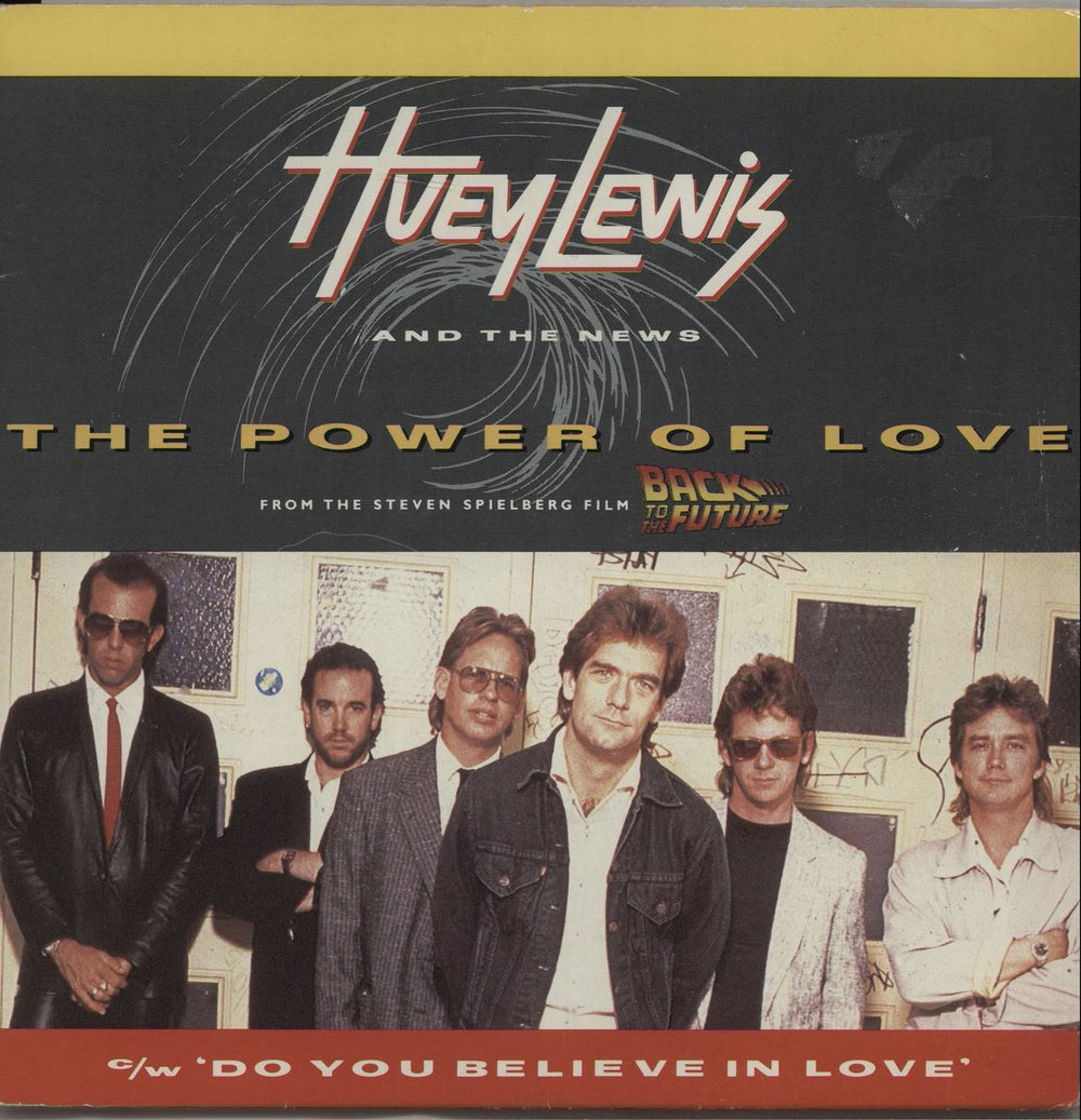 Huey Lewis & The News The Power Of Love UK 7" vinyl single (7 inch record / 45) HUEY3