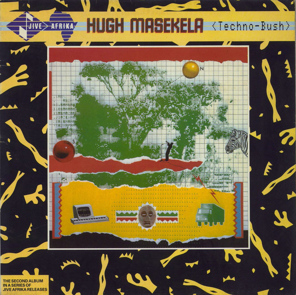 Hugh Masekela Techno-Bush UK vinyl LP album (LP record) HIP11