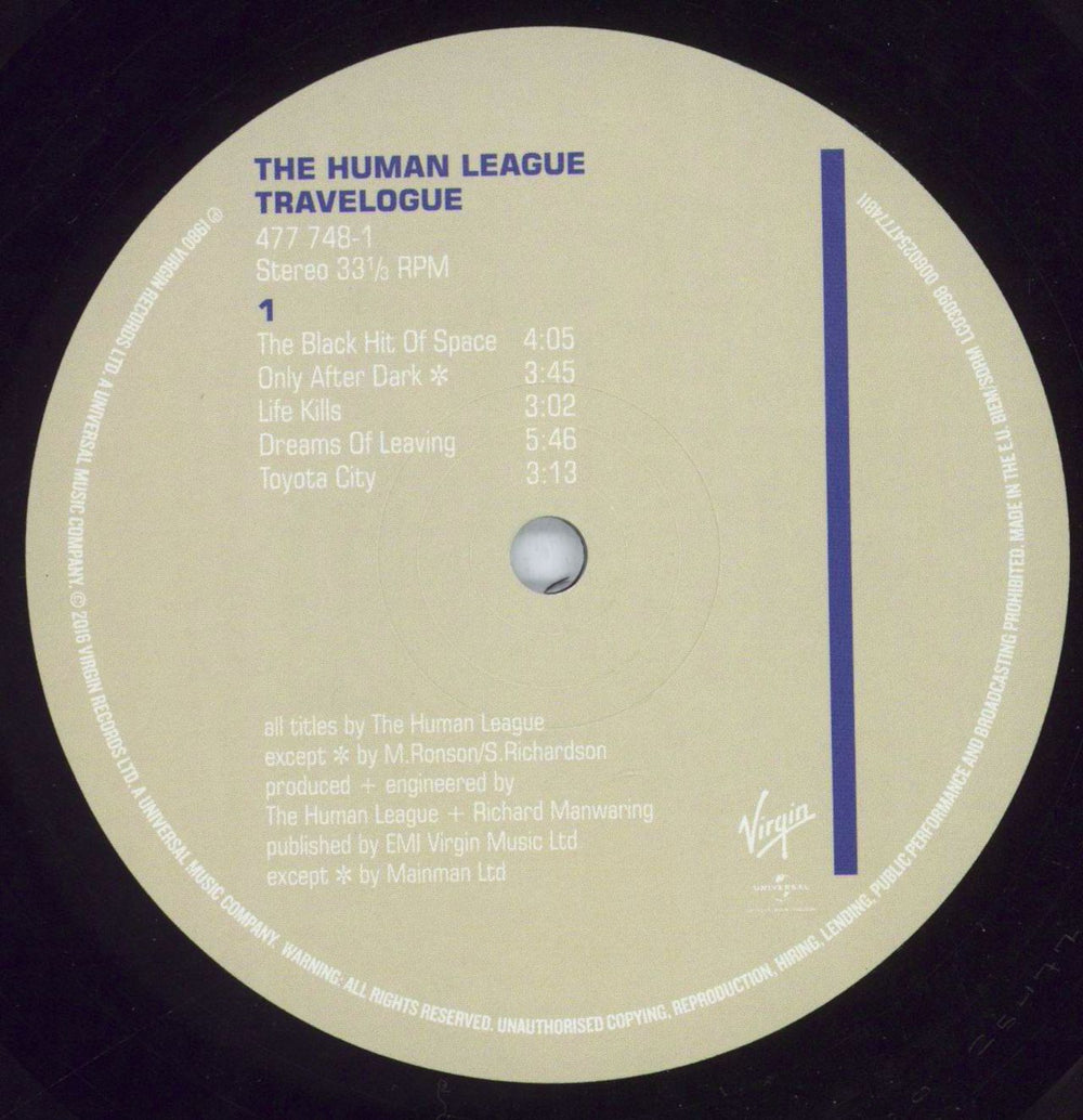 Human League Travelogue - 180gm UK vinyl LP album (LP record) HUMLPTR819536