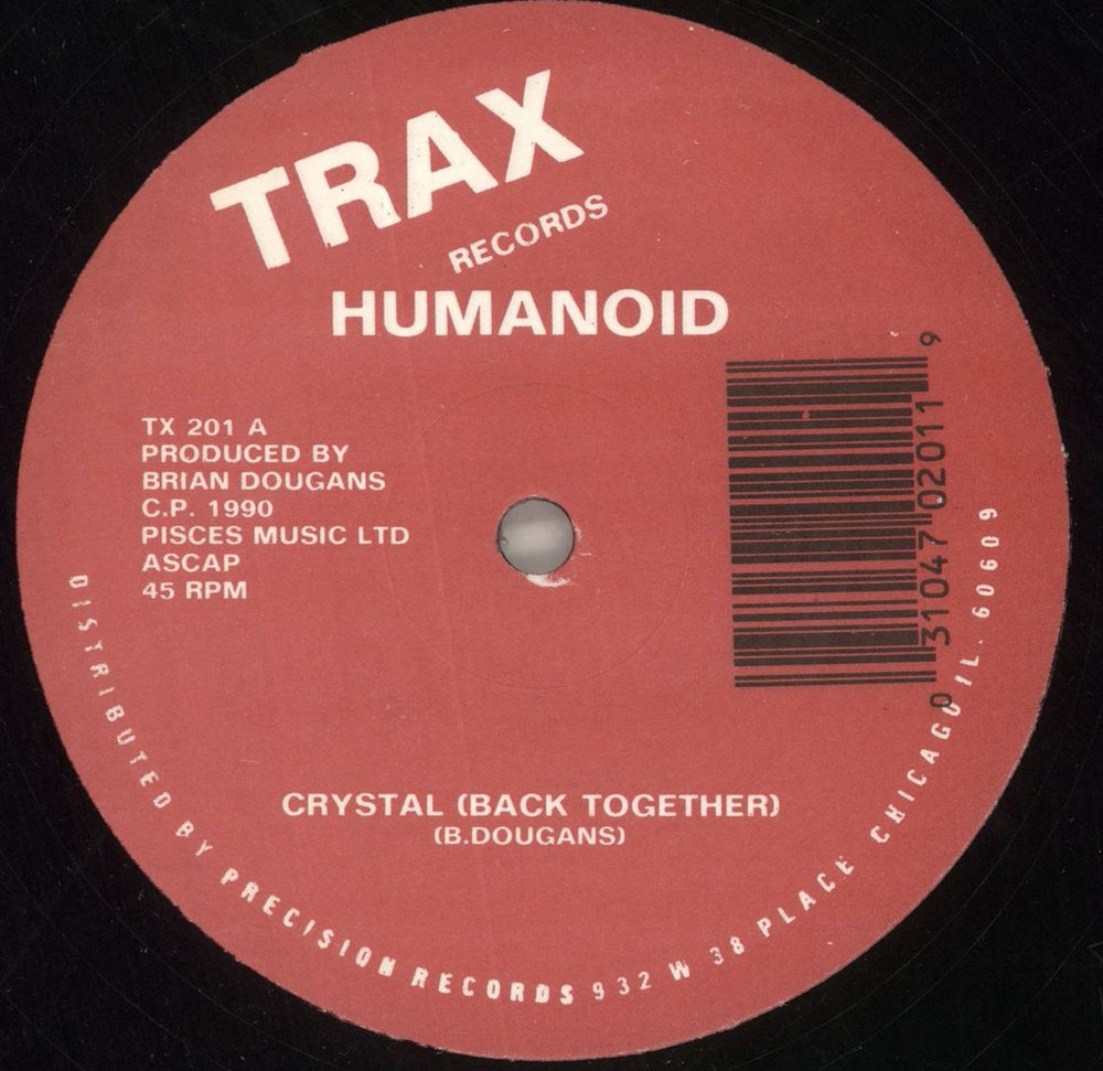 Humanoid Crystal (Back Together) US Promo 12" vinyl single (12 inch record / Maxi-single) TX201