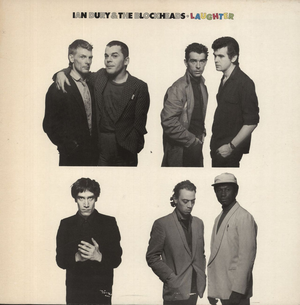 Ian Dury Laughter + John Turnbull & Mickey Gallagher inner UK vinyl LP album (LP record) SEEZ30