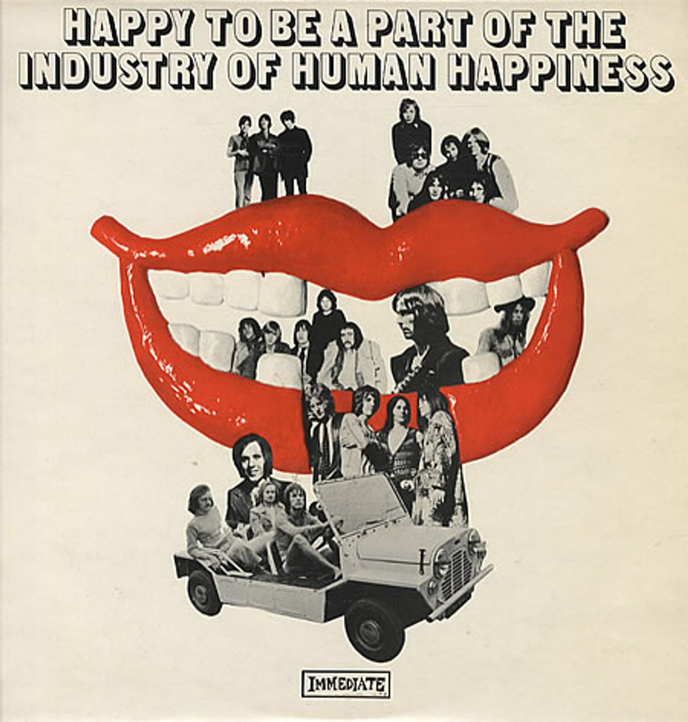 Immediate Label Happy To Be A Part Of The Industry Of Human Happiness UK vinyl LP album (LP record) IMLYIN2