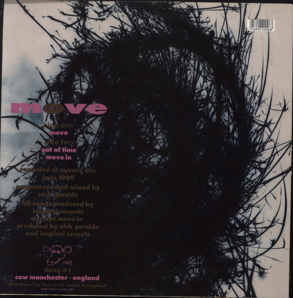 Inspiral Carpets Move - Autographed + Newsletter Three UK 12" vinyl single (12 inch record / Maxi-single) 5018992200068