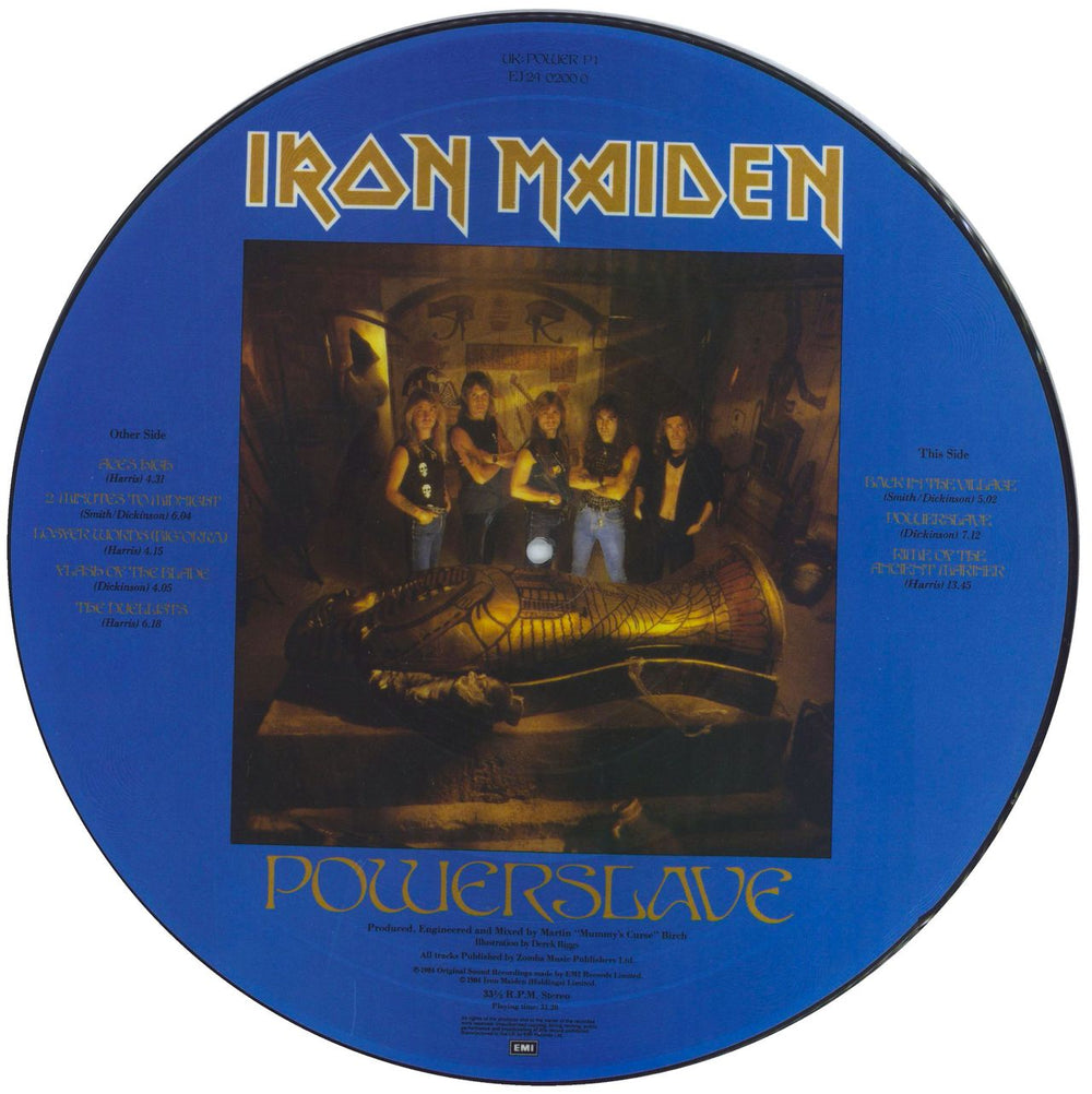 Iron Maiden Powerslave - EX UK picture disc LP (vinyl picture disc album)