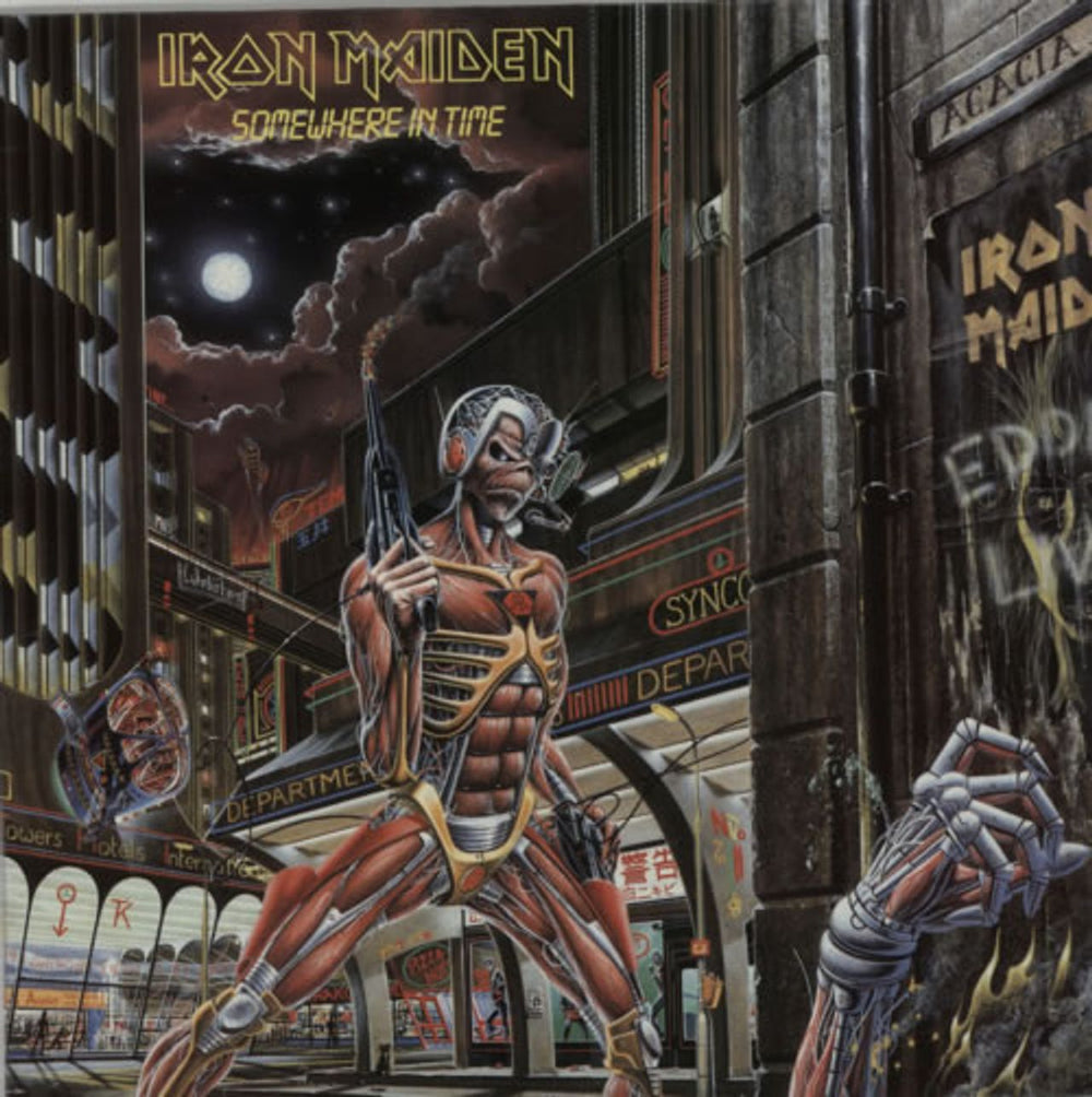 Iron Maiden Somewhere In Time UK vinyl LP album (LP record) EMC3512