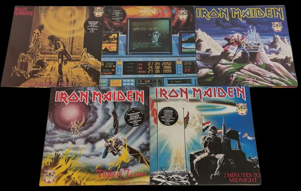 Iron Maiden The First Ten Years 1980-1990 - 10 X 12" Double Packs- EX UK 12" vinyl single (12 inch record / Maxi-single) IRO12TH499343