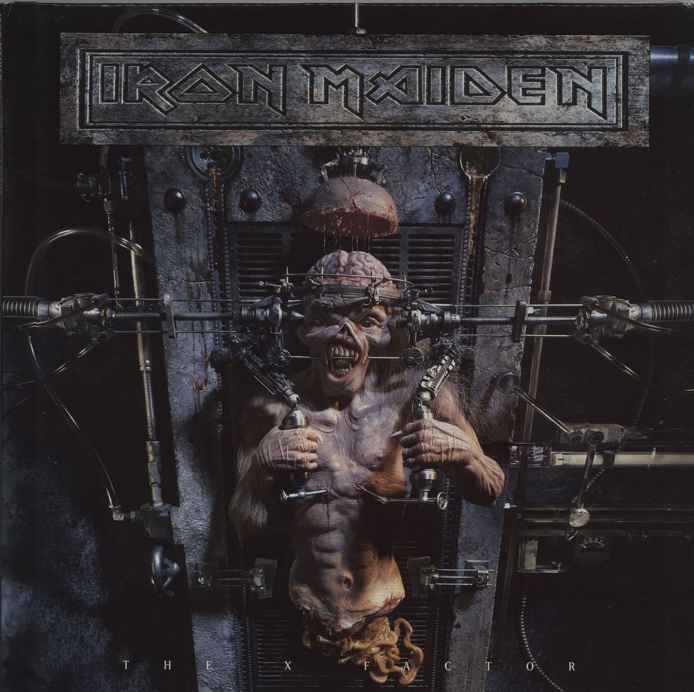 Iron Maiden The X Factor - Clear Vinyl + Insert UK 2-LP vinyl record set (Double LP Album) EMD1087