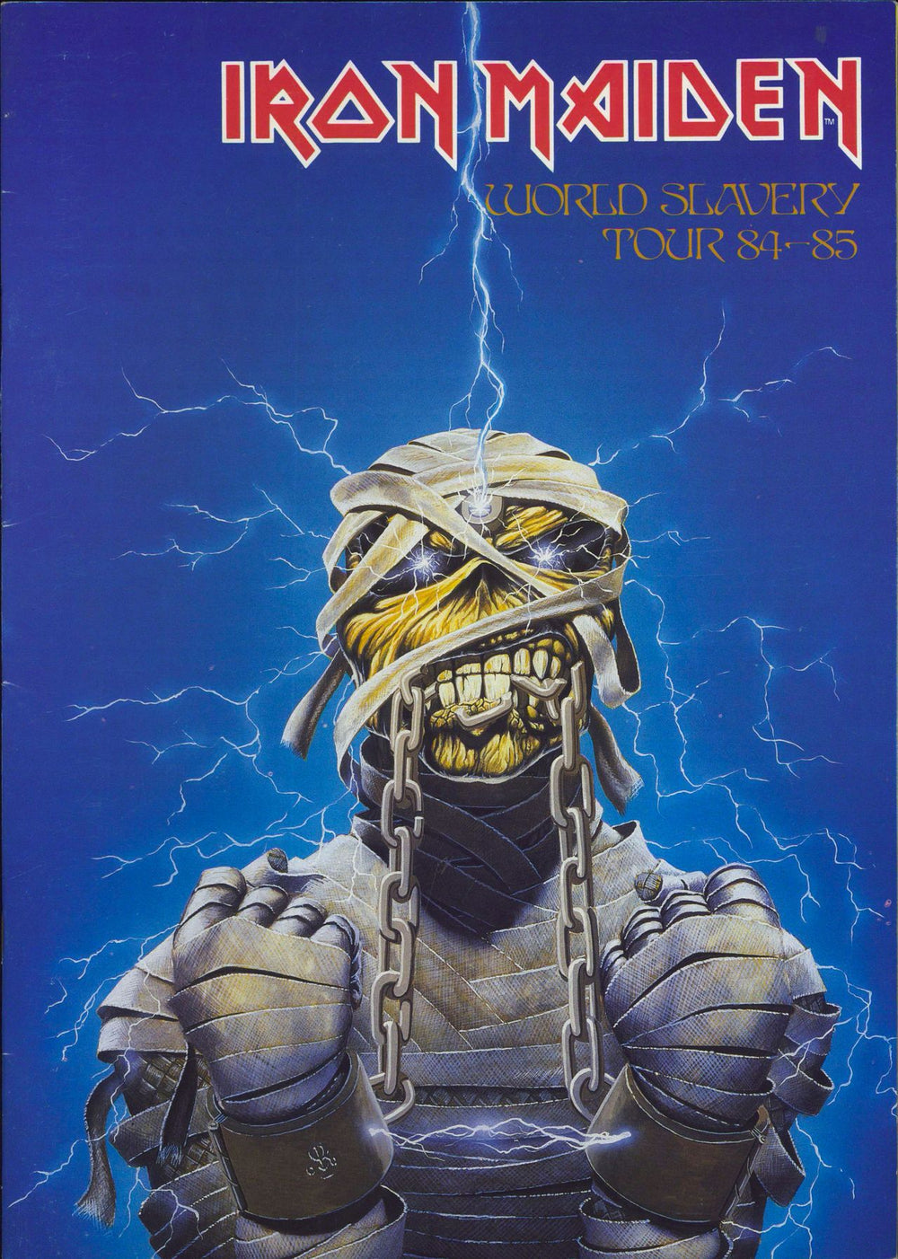 Iron Maiden World Slavery Tour 84-85 + ticket stub UK tour programme TOUR PROGRAMME + TICKET STUB