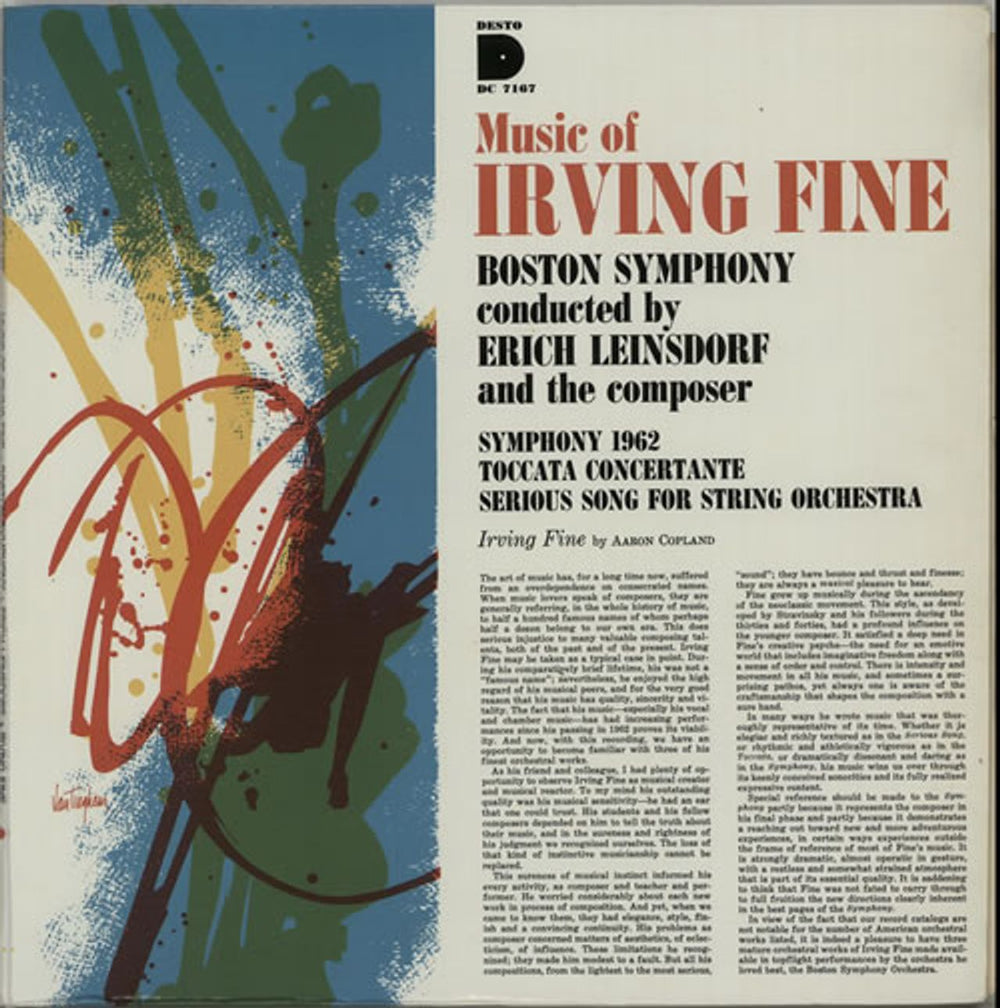 Irving Fine Music Of Irving Fine US vinyl LP album (LP record) DC7167