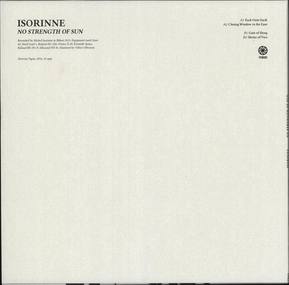 Isorinne No Strength Of Sun EP Italian 12" vinyl single (12 inch record / Maxi-single)