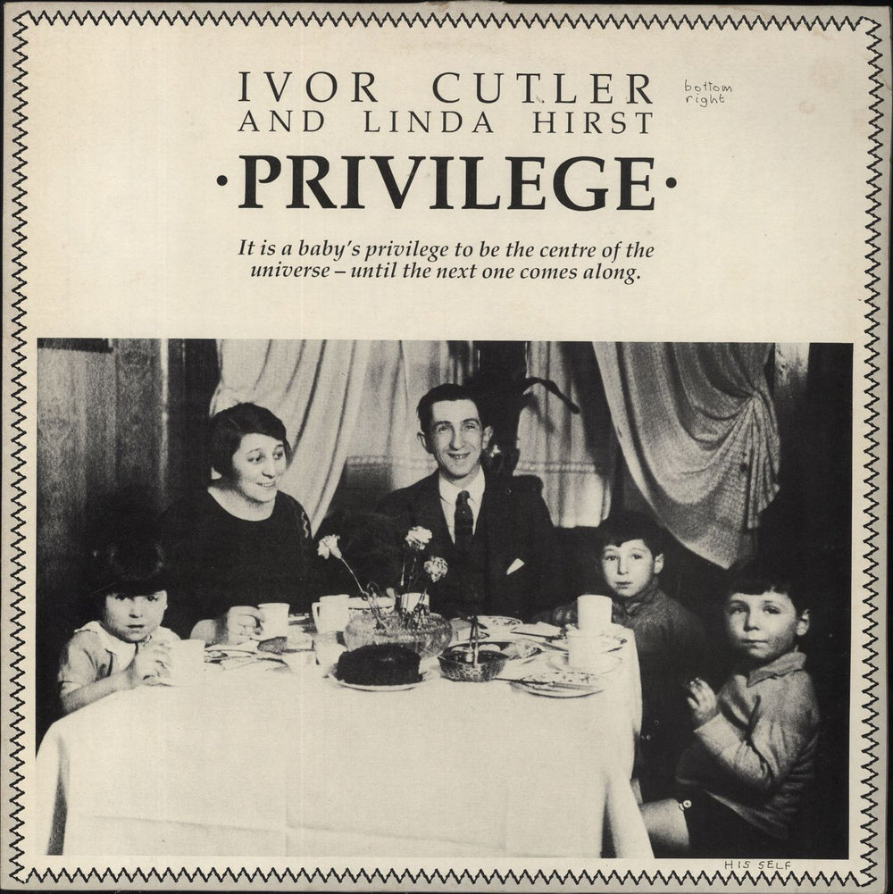 Ivor Cutler Privilege UK vinyl LP album (LP record) ROUGH59