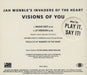 Jah Wobble Visions Of You US Promo CD single (CD5 / 5") PRCD4462-2