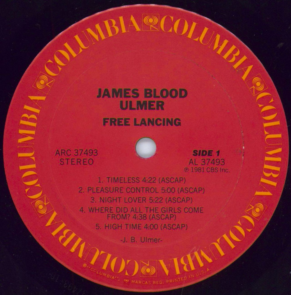 James Blood Ulmer Free Lancing + Stickered Shrink US vinyl LP album (LP record) JB5LPFR795780