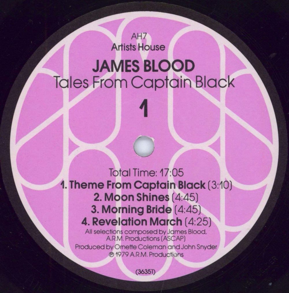 James Blood Ulmer Tales Of Captain Black US vinyl LP album (LP record) JB5LPTA704544