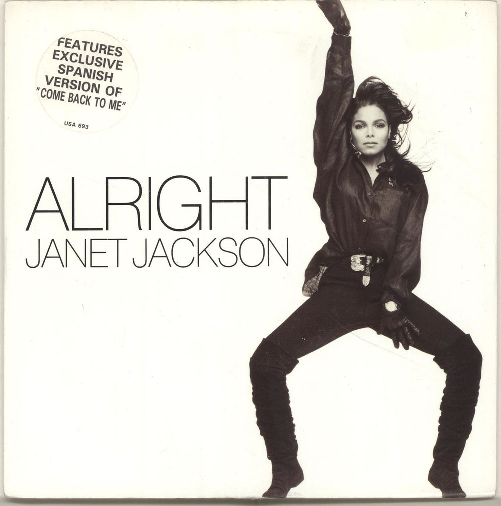 Janet Jackson Alright UK 7" vinyl single (7 inch record / 45) USA693