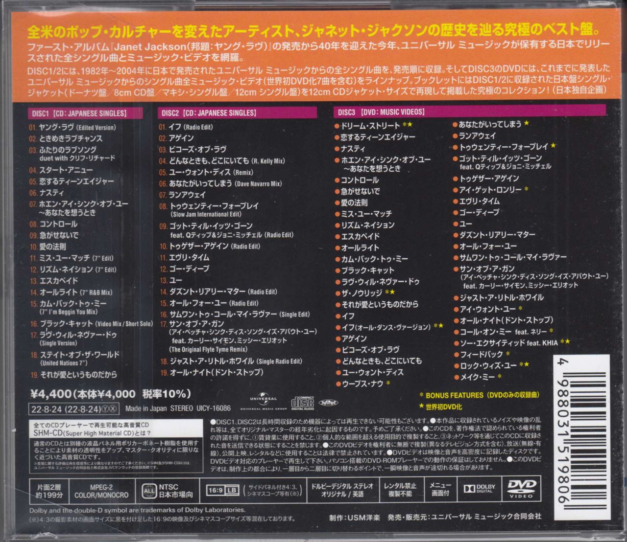 Janet Jackson Greatest Hits - Japanese Singles Collection Japanese