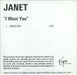 Janet Jackson I Want You UK Promo CD-R acetate CD-R ACETATE