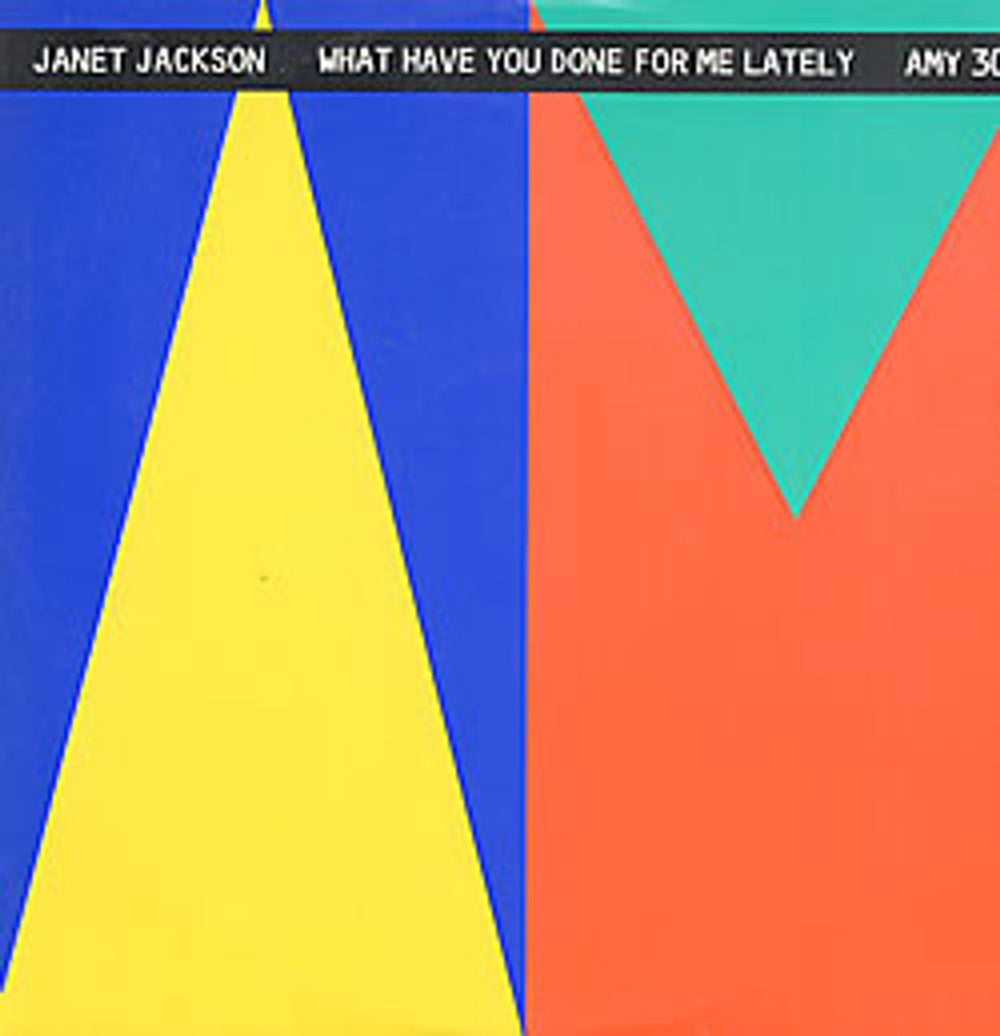 Janet Jackson What Have You Done For Me Lately - colour p/s UK 12" vinyl single (12 inch record / Maxi-single) AMY308