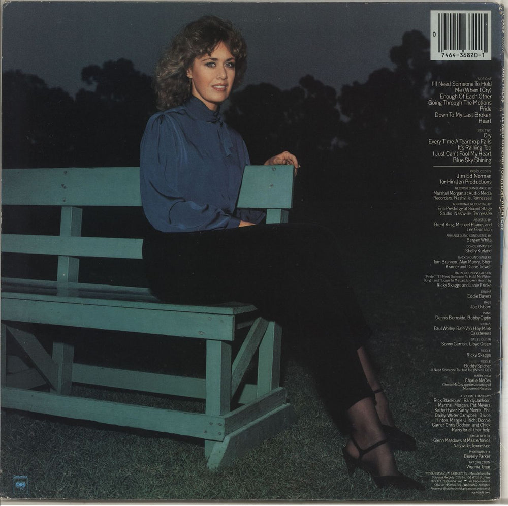 Janie Fricke I'll Need Someone To Hold Me When I Cry US vinyl LP album (LP record) 074643682015