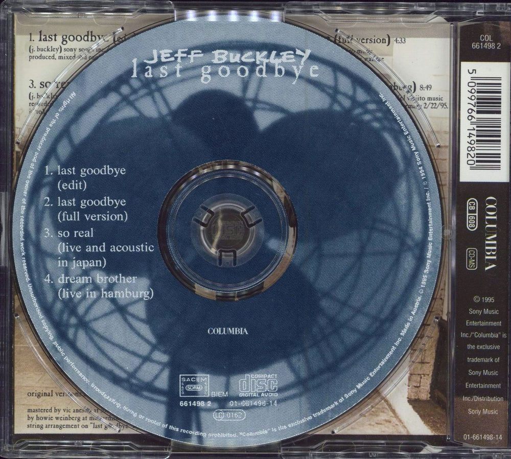 Jeff Buckley Last Goodbye + Free Live Cd Australian 2 CD album set (Double CD)